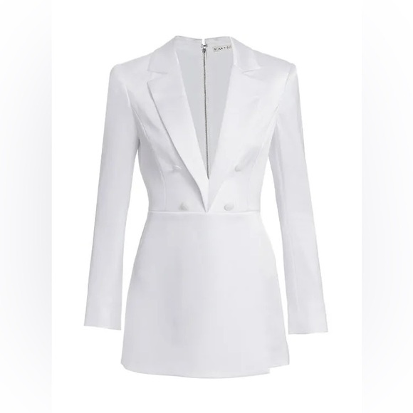 ALICE + OLIVIA Myra Notch Lapel Blazer Romper, size 4, $550 - Picture 6 of 13